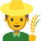 Man Farmer emoji on Google